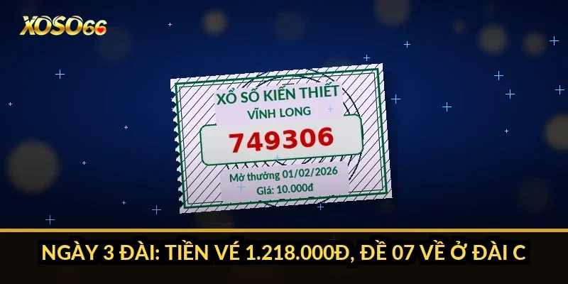 Cách tính tiền xổ số miền Trung Xoso66: 18 giải mỗi đài, không 27 5 Ngày 3 đài: tiền vé 1.218.000đ, đề 07 về ở đài C